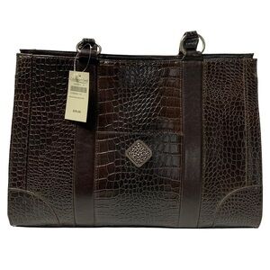 Coldwater Creek New With Tags Juliana Croco Brown Tote
